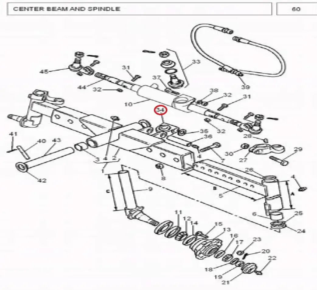 Diagram reference for Millat Massey Ferguson Tractor Spare Part 0 BLOCKPIVOT 14319011695047 L - Massey Ferguson tractor spare part