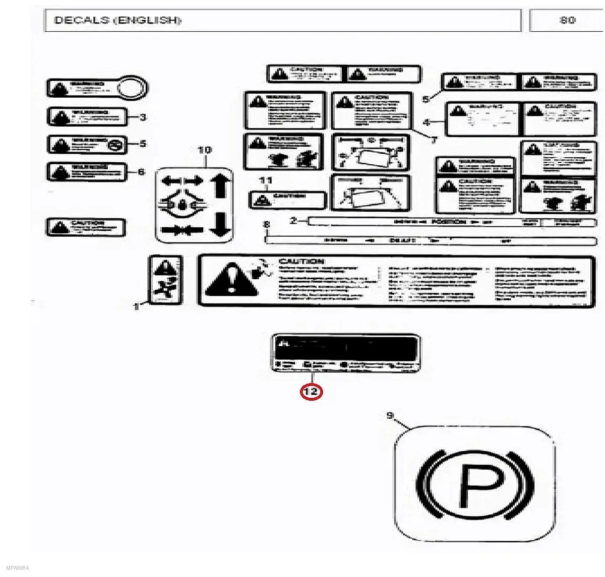Millat Massey Ferguson Tractor Spare Part DECALBATTERYWARN 3596959 M 133025133025 - Massey Ferguson tractor spare part