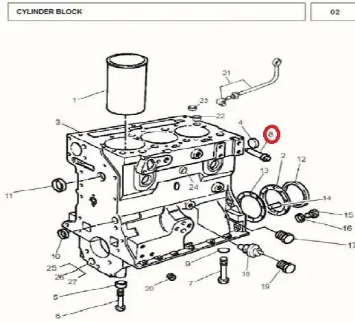 Diagram reference for Millat Massey Ferguson Tractor Spare Part PLUGBRGFACING 18213132114472 - Massey Ferguson tractor spare part