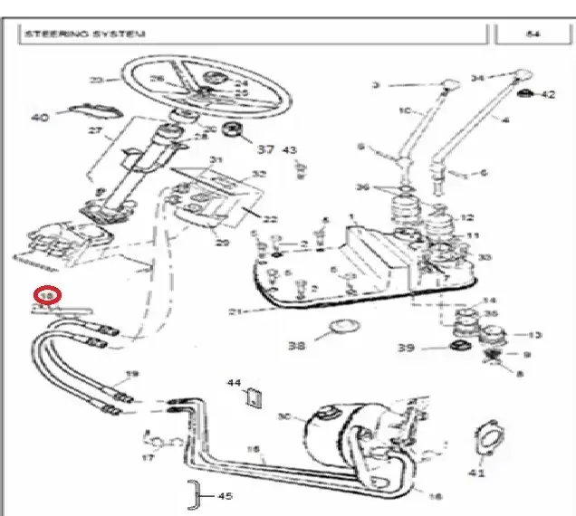 Diagram reference for Millat Massey Ferguson Tractor Spare Part 8 CLAMPSTEE RING CYLINDER PIPE 16806816249282 - Massey Ferguson tractor spare part