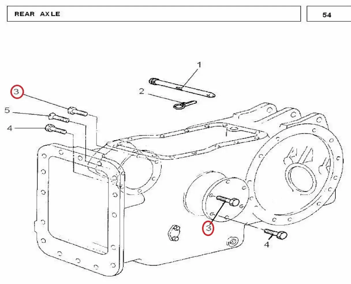 Diagram reference for Millat Massey Ferguson Tractor Spare Part PTCHD BOLT 71614 UNC 2 AL 140041140041 - Massey Ferguson tractor spare part