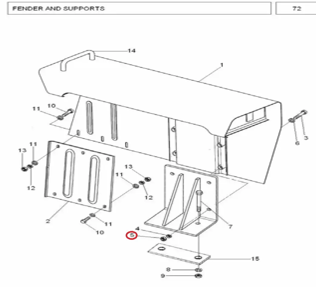 Diagram reference for Millat Massey Ferguson Tractor Spare Part 6 NUT HEX 12 MM 3430061343006 - Massey Ferguson tractor spare part