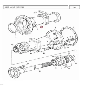 Millat Massey Ferguson Tractor Spare Part LH HOUSING AXLE MF 240 100701897030 - Massey Ferguson tractor spare part