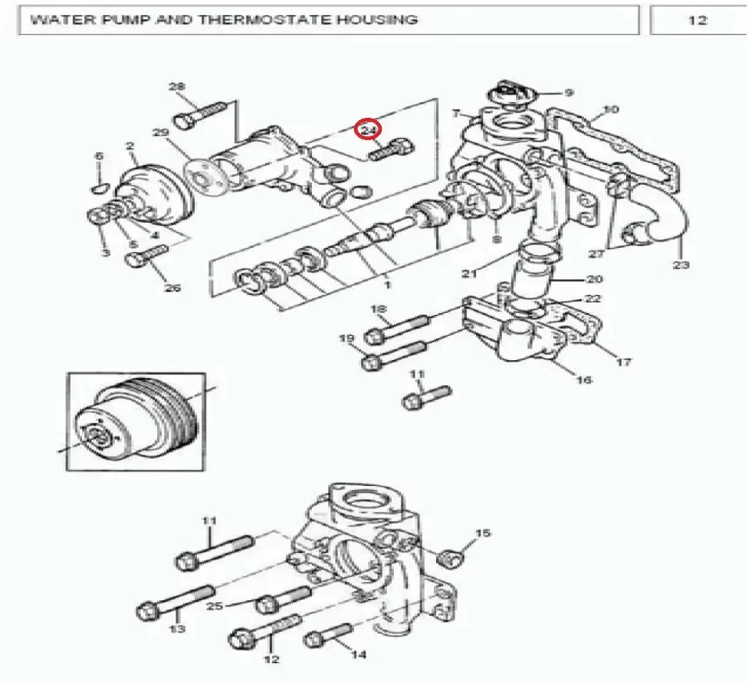 Diagram reference for Millat Massey Ferguson Tractor Spare Part 8 BOLT 1830281183028 - Massey Ferguson tractor spare part