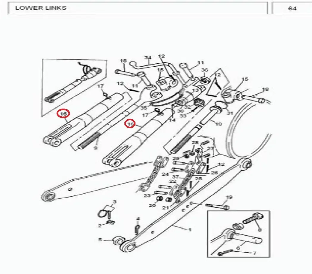 Diagram reference for Millat Massey Ferguson Tractor Spare Part 9 FORKLOWERLINK 3852530491893405 - Massey Ferguson tractor spare part