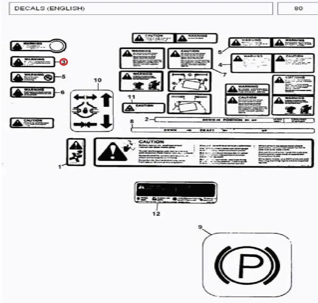 Diagram reference for Millat Massey Ferguson Tractor Spare Part 2 DECALBRAKEOIL 3330221333022 - Massey Ferguson tractor spare part