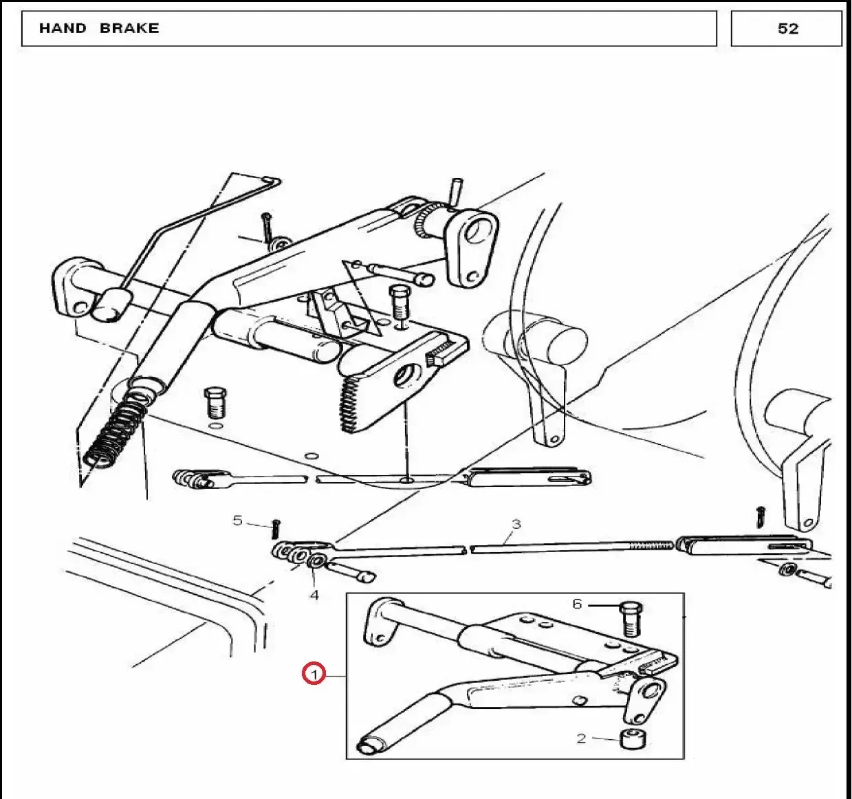 Diagram reference for Millat Massey Ferguson Tractor Spare Part BRAKEHAND 110011898652 - Massey Ferguson tractor spare part