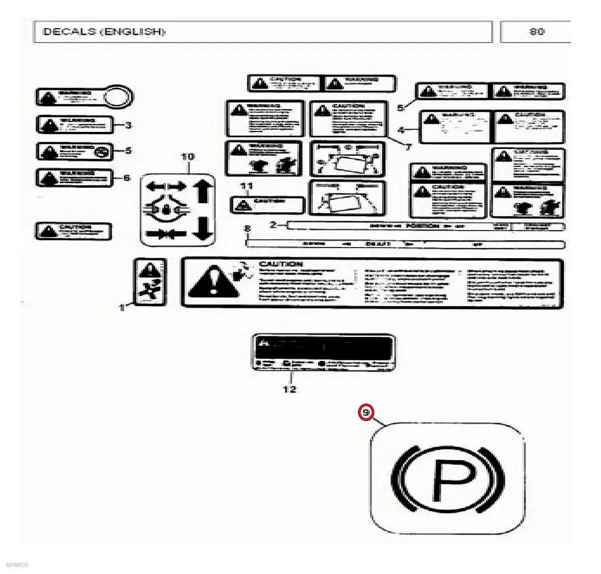 Millat Massey Ferguson Tractor Spare Part 2 DECALBRAKE 333052 - Massey Ferguson tractor spare part