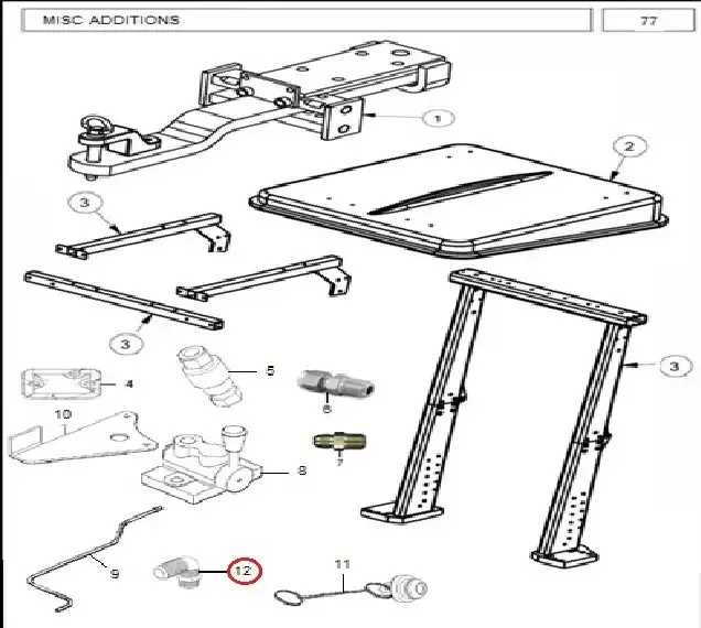 Diagram reference for Millat Massey Ferguson Tractor Spare Part 5 ELBOWORBITROL 1632251163225 - Massey Ferguson tractor spare part