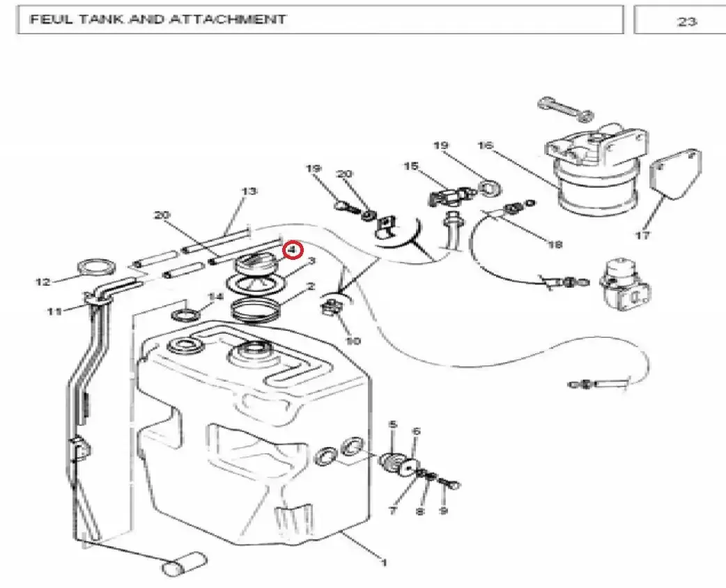 Diagram reference for Millat Massey Ferguson Tractor Spare Part 3 CAP FTANK MF 385 37519300311695732 - Massey Ferguson tractor spare part