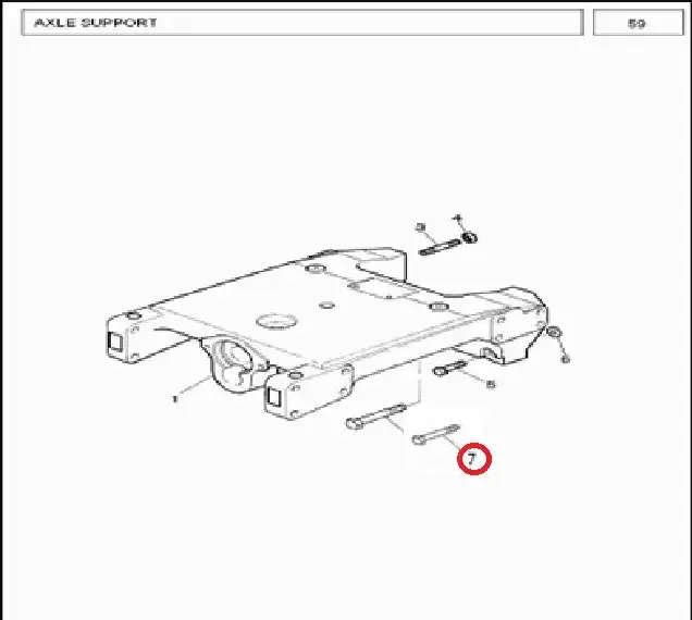 Diagram reference for Millat Massey Ferguson Tractor Spare Part BOLT F SUPPORT 14077114077 - Massey Ferguson tractor spare part