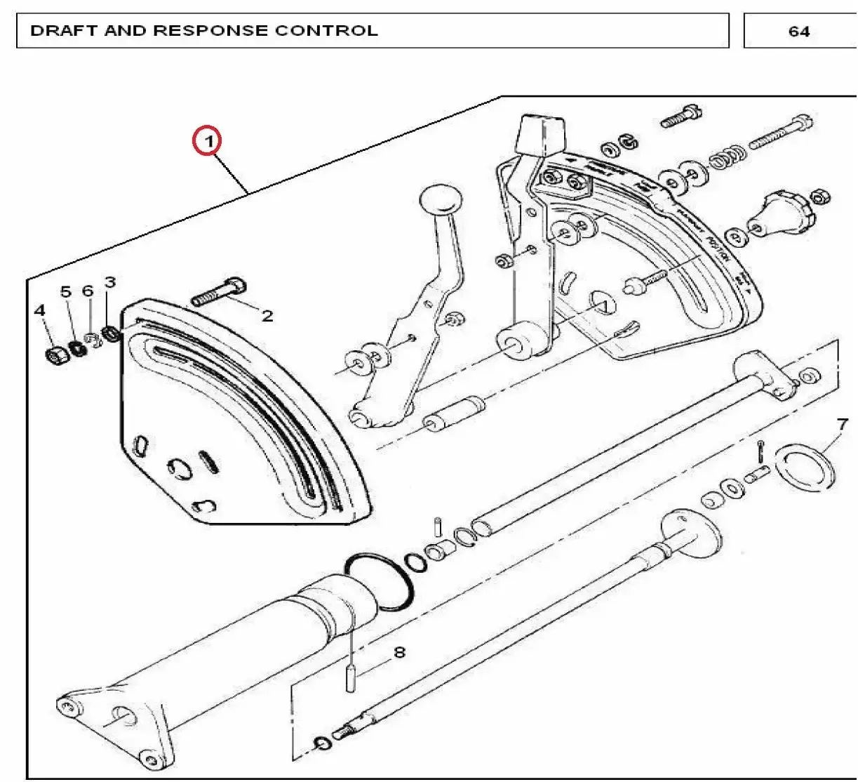 Diagram reference for Millat Massey Ferguson Tractor Spare Part QUADRANTASSY 2402605211870361 - Massey Ferguson tractor spare part