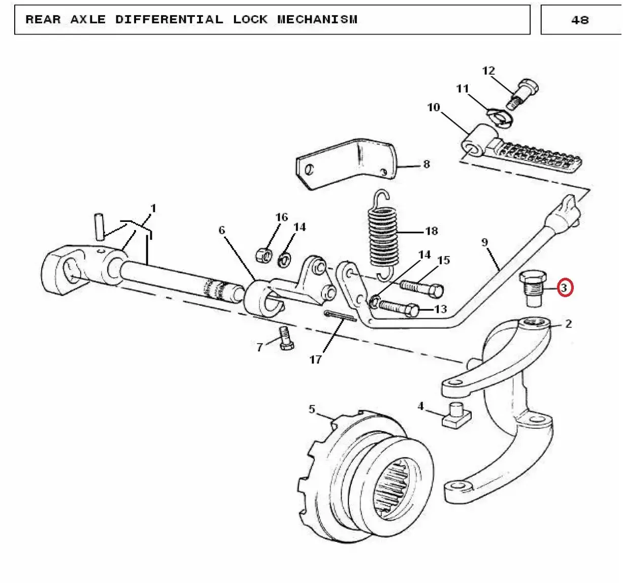 Diagram reference for Millat Massey Ferguson Tractor Spare Part PIN 10288110288 - Massey Ferguson tractor spare part