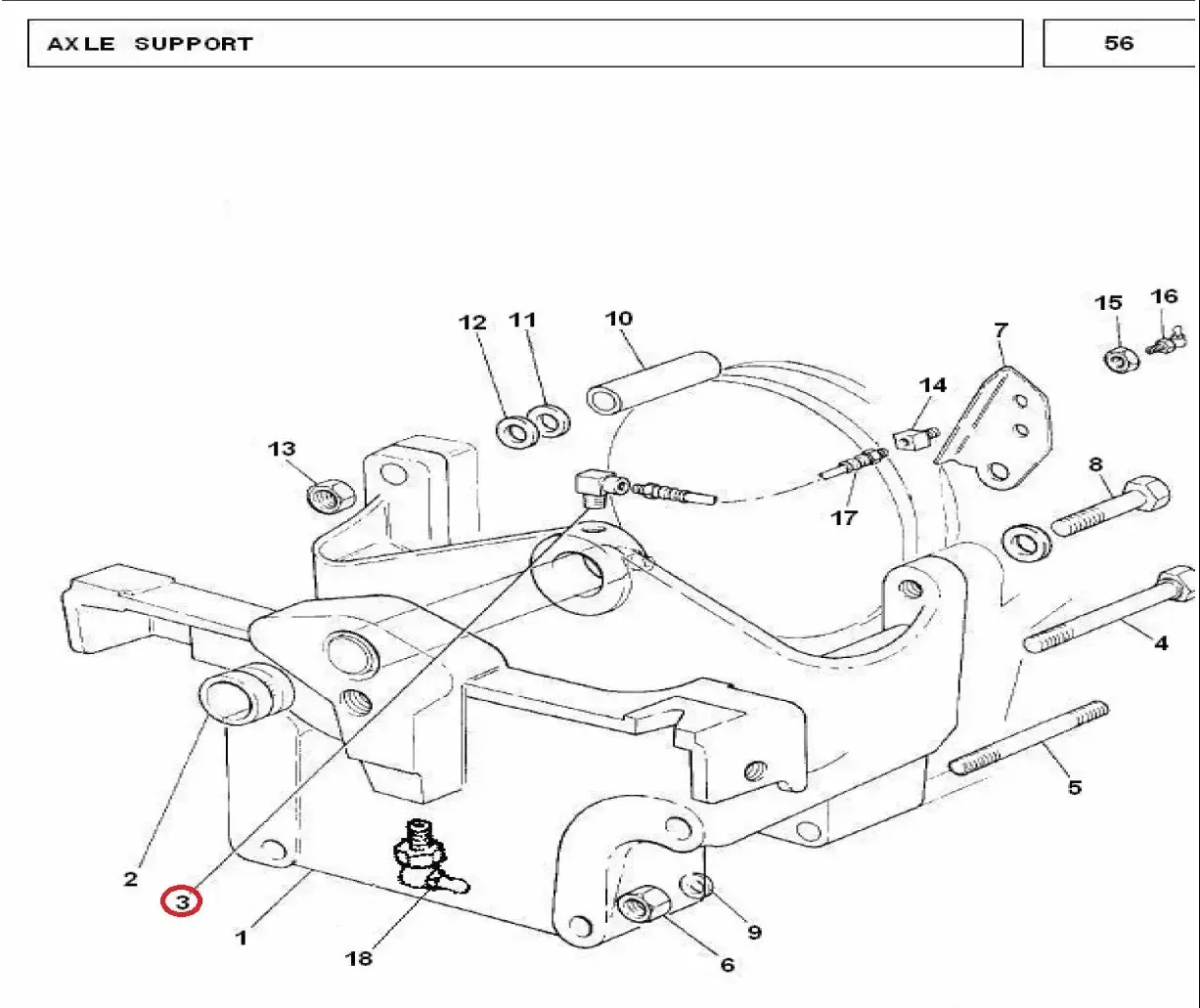 Diagram reference for Millat Massey Ferguson Tractor Spare Part ELBOW 90 DEG 14070114070 - Massey Ferguson tractor spare part