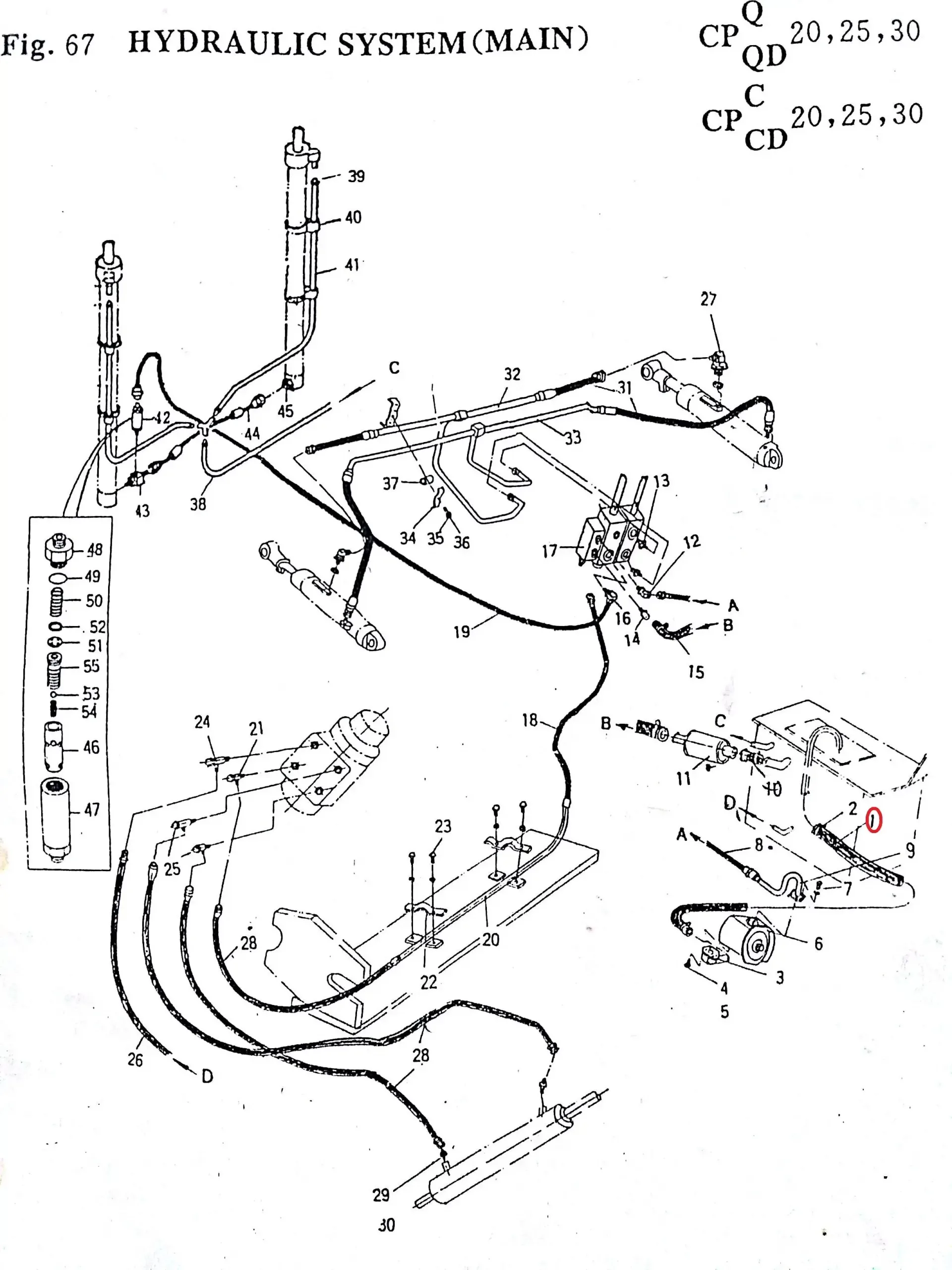 Diagram reference for Millat Massey Ferguson Tractor Spare Part 762001 HOSE LP 82559762001 - Massey Ferguson tractor spare part