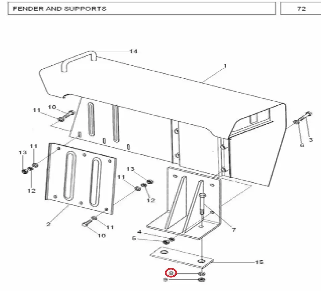 Diagram reference for Millat Massey Ferguson Tractor Spare Part 5 WASHER HARDENED 348130351813035 - Massey Ferguson tractor spare part