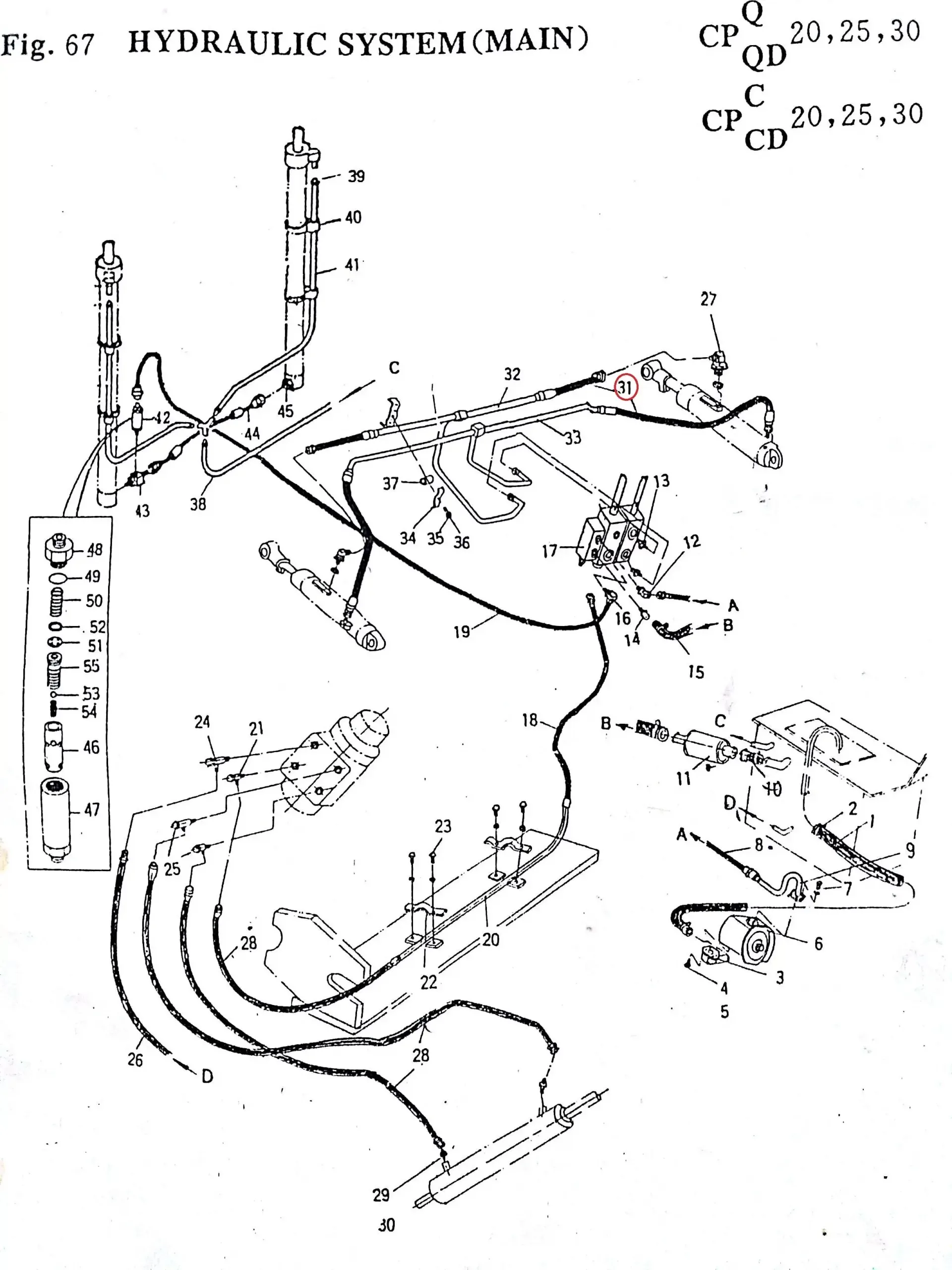 Diagram reference for Millat Massey Ferguson Tractor Spare Part 0 HOSE HPSTEE RING LIFT 2710608 HRA 22 A 7604 H - Massey Ferguson tractor spare part