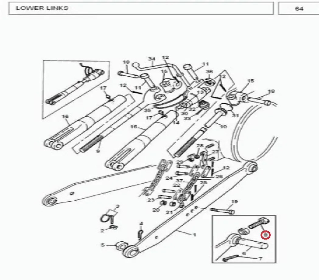 Diagram reference for Millat Massey Ferguson Tractor Spare Part 3 SCREW STOP 2531331253133 - Massey Ferguson tractor spare part