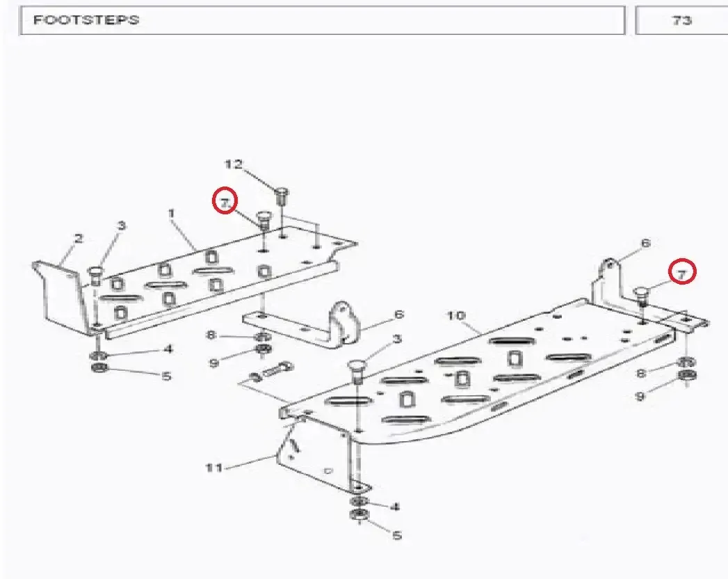 Diagram reference for Millat Massey Ferguson Tractor Spare Part BOLT 3824 L 8830006130006 - Massey Ferguson tractor spare part