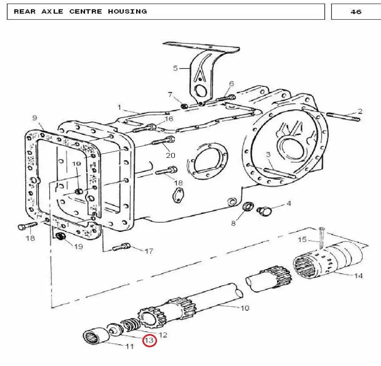 Diagram reference for Millat Massey Ferguson Tractor Spare Part ABUTMENT 50007150007 - Massey Ferguson tractor spare part