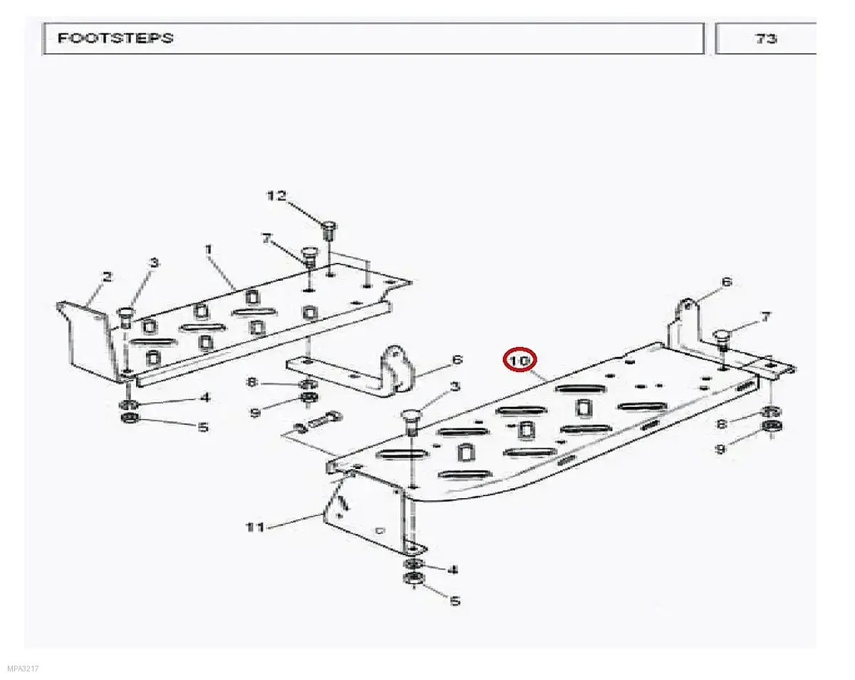 Millat Massey Ferguson Tractor Spare Part STEPPLATFORMLH MF 240 260304501897262 F - Massey Ferguson tractor spare part
