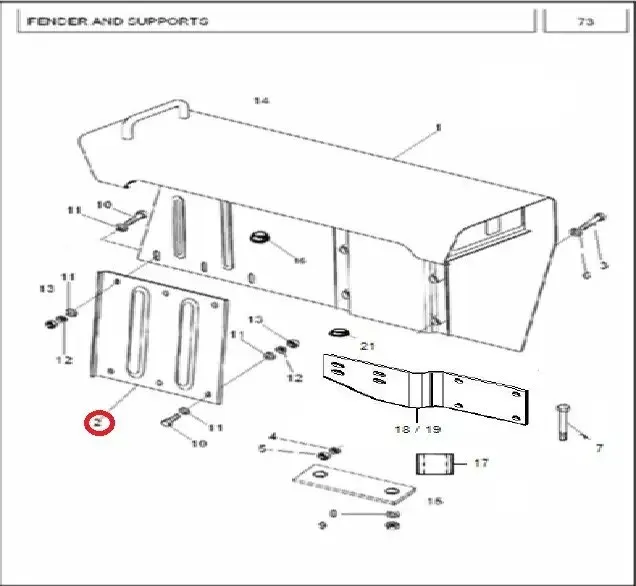 Diagram reference for Millat Massey Ferguson Tractor Spare Part 1 PLATE EXTENTIONFENDERRH 3450111345011 - Massey Ferguson tractor spare part