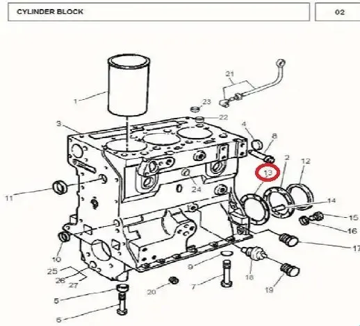Diagram reference for Millat Massey Ferguson Tractor Spare Part JOINT 18203133826111 - Massey Ferguson tractor spare part