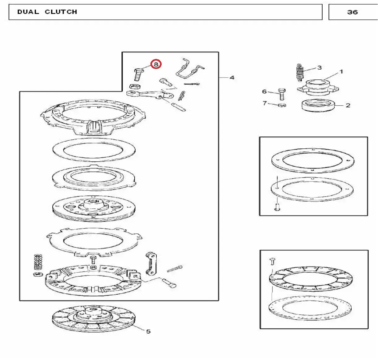 Diagram reference for Millat Massey Ferguson Tractor Spare Part BOLT 71620 L 25011025111025 - Massey Ferguson tractor spare part