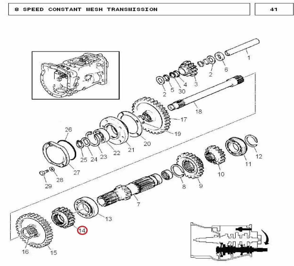 Diagram reference for Millat Massey Ferguson Tractor Spare Part PIN ION 28 T 120241964916 - Massey Ferguson tractor spare part