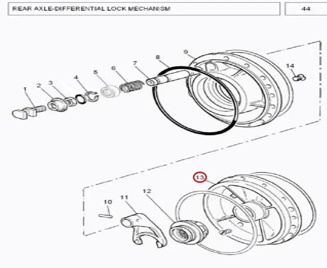 Diagram reference for Millat Massey Ferguson Tractor Spare Part 3 PLATE LHNARROWBORE 10358311687863 - Massey Ferguson tractor spare part