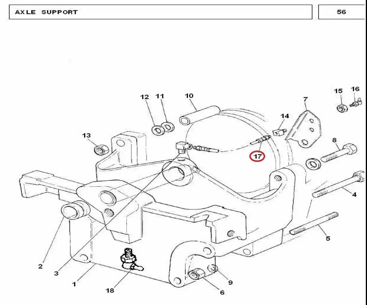 Diagram reference for Millat Massey Ferguson Tractor Spare Part PIPE GREASE 1402411670913 - Massey Ferguson tractor spare part