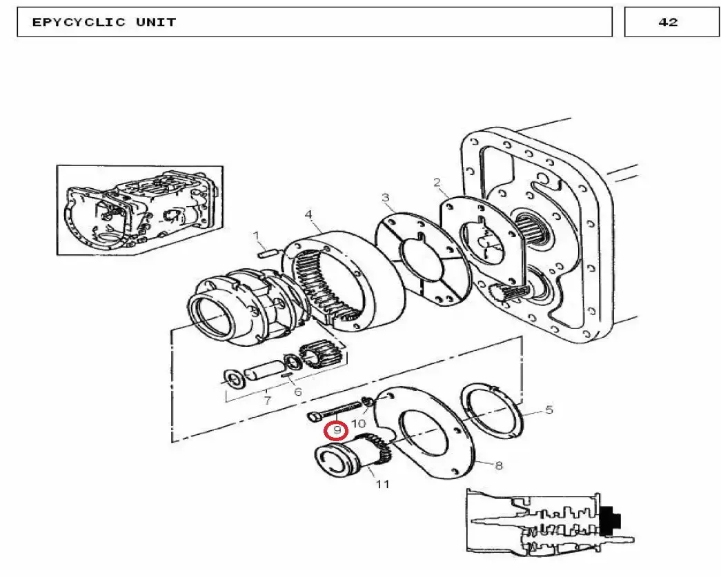 Diagram reference for Millat Massey Ferguson Tractor Spare Part BOLT CARRIERUNIT 120731354271 - Massey Ferguson tractor spare part