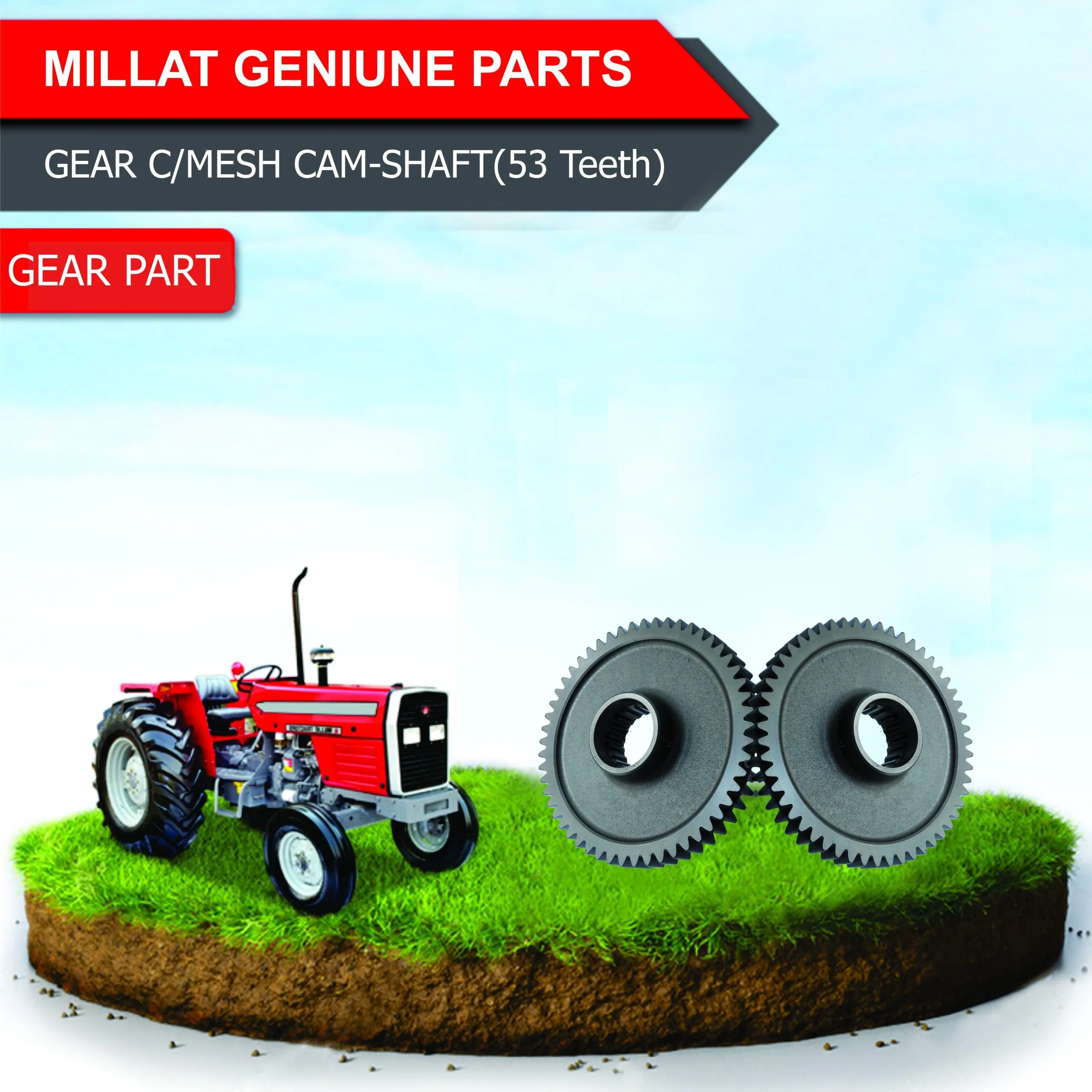 Diagram reference for Millat Massey Ferguson Tractor Spare Part 1 GEAR 53 TCMESH 1280011128001 - Massey Ferguson tractor spare part