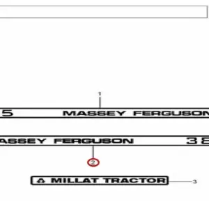 Millat Massey Ferguson Tractor Spare Part 4 EMBLEM 385 RH 4830041483004 S 1 - Massey Ferguson tractor spare part