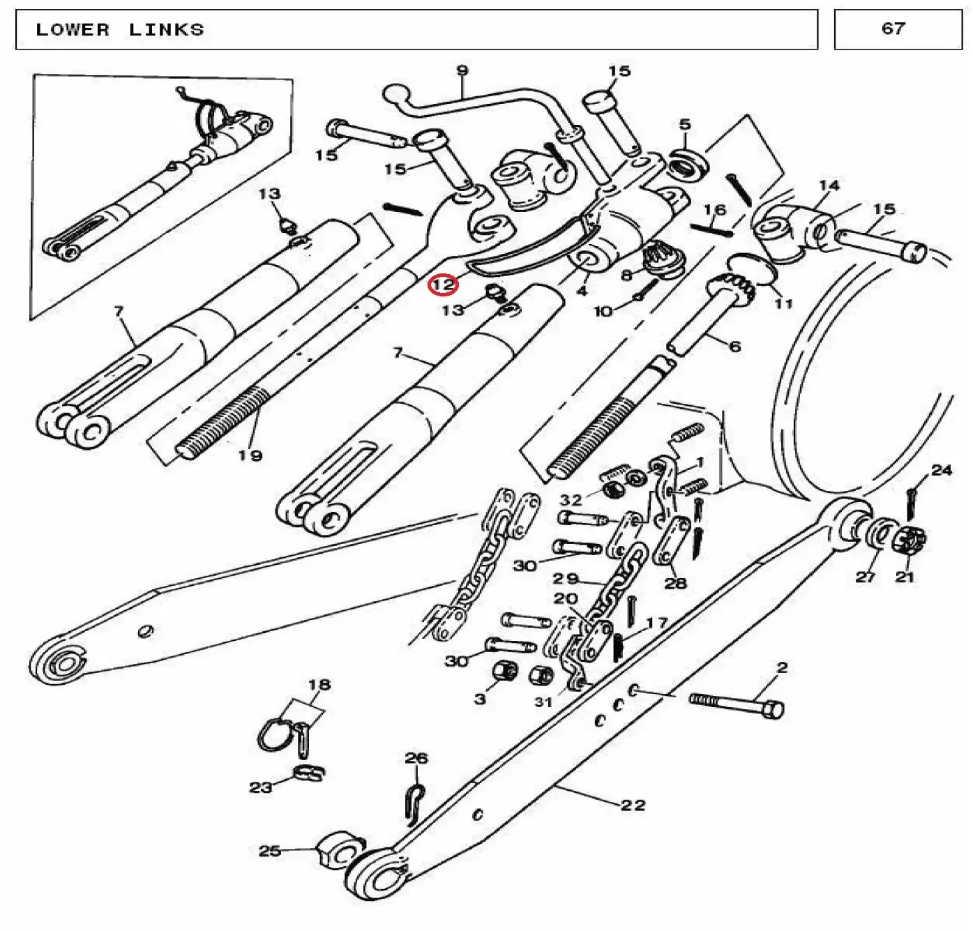 Diagram reference for Millat Massey Ferguson Tractor Spare Part RING LOCKING 25015125015 MODEL 2025 - Massey Ferguson tractor spare part