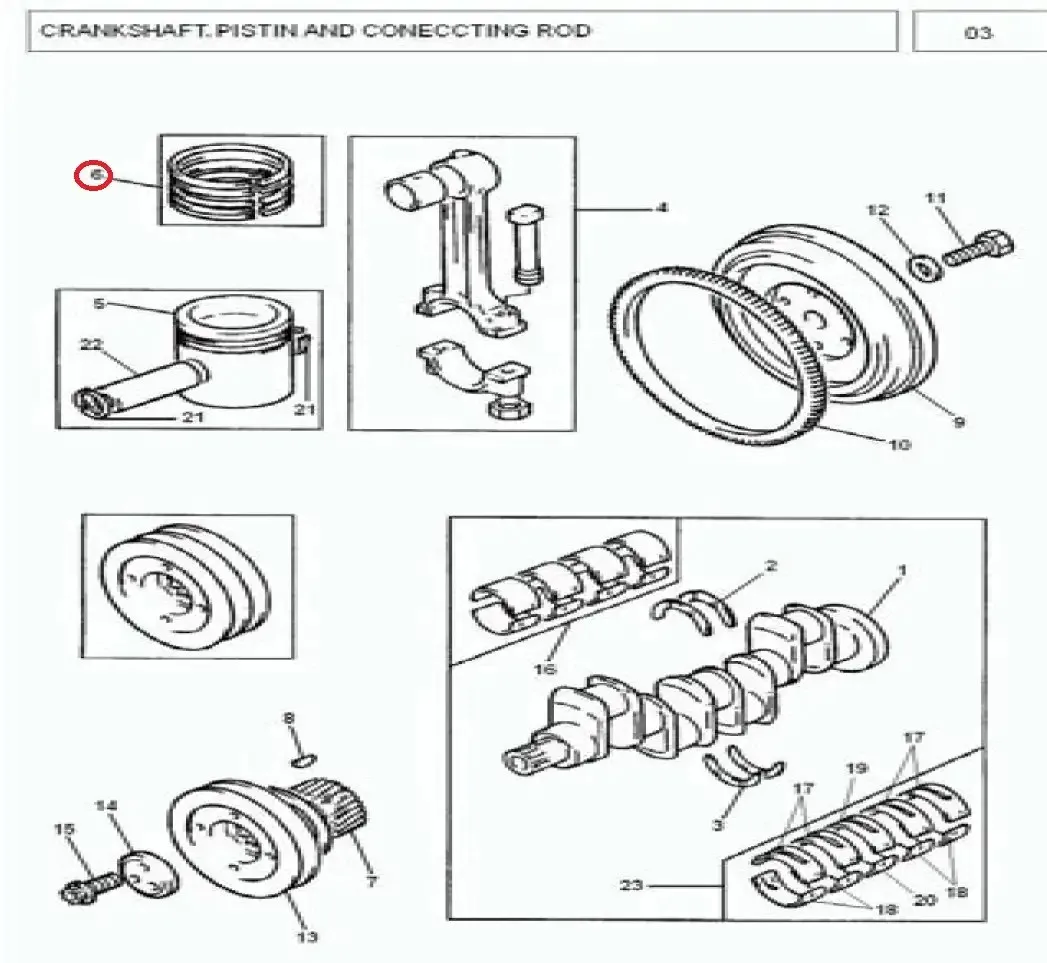 Diagram reference for Millat Massey Ferguson Tractor Spare Part 2 RING 3851832921183292 - Massey Ferguson tractor spare part