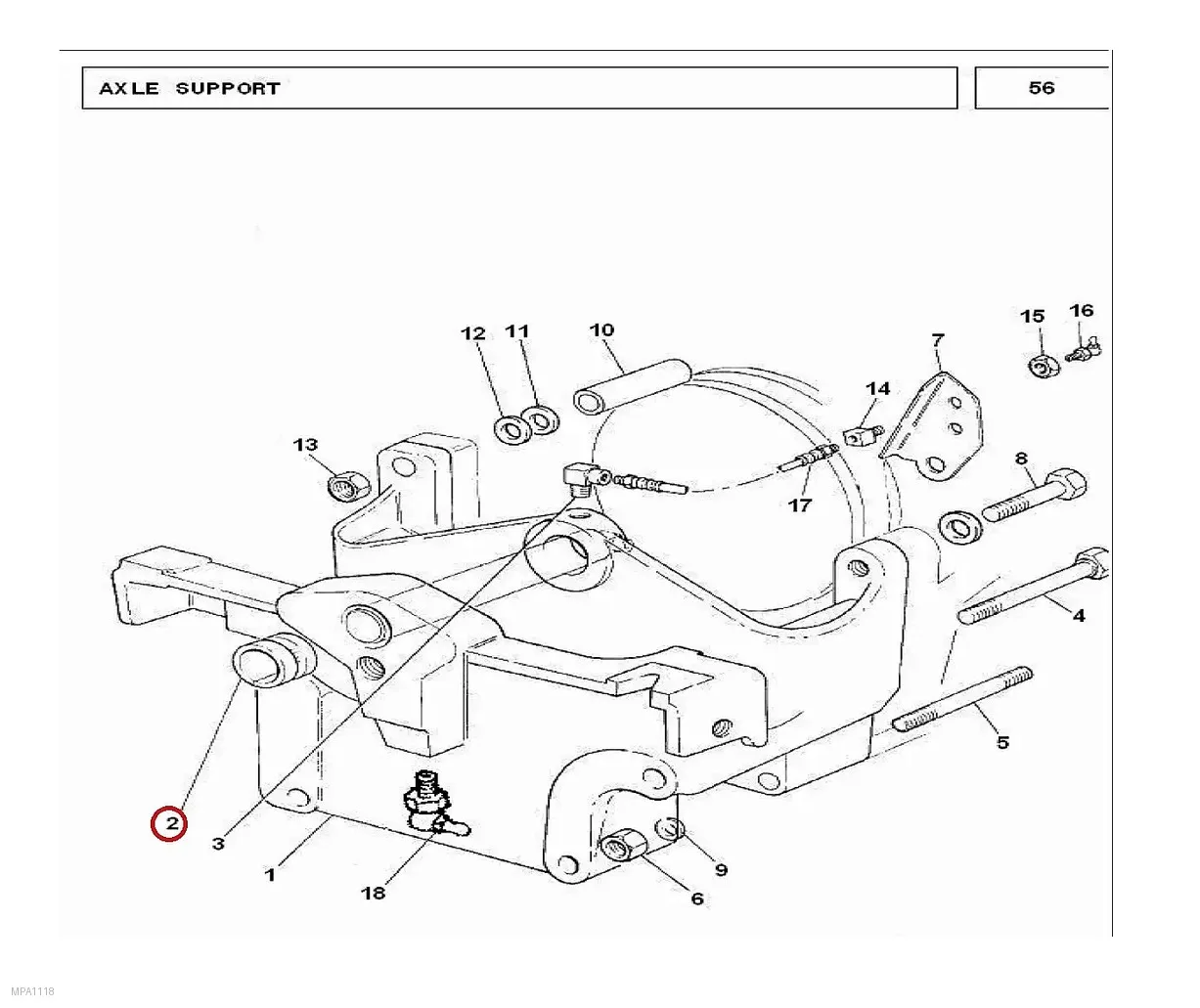 Millat Massey Ferguson Tractor Spare Part BUSH FRONTSPORT 2401400311660114 L - Massey Ferguson tractor spare part