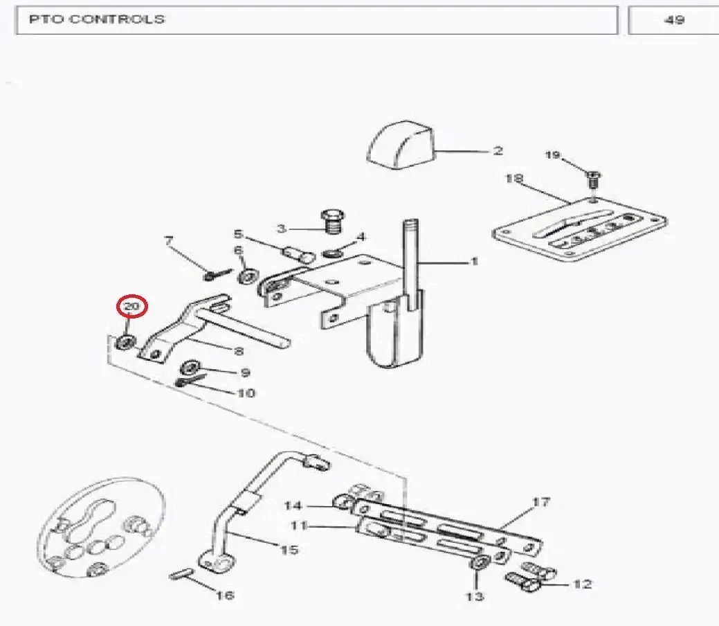 Diagram reference for Millat Massey Ferguson Tractor Spare Part 2 WAVED WASHER 7130121713012 - Massey Ferguson tractor spare part