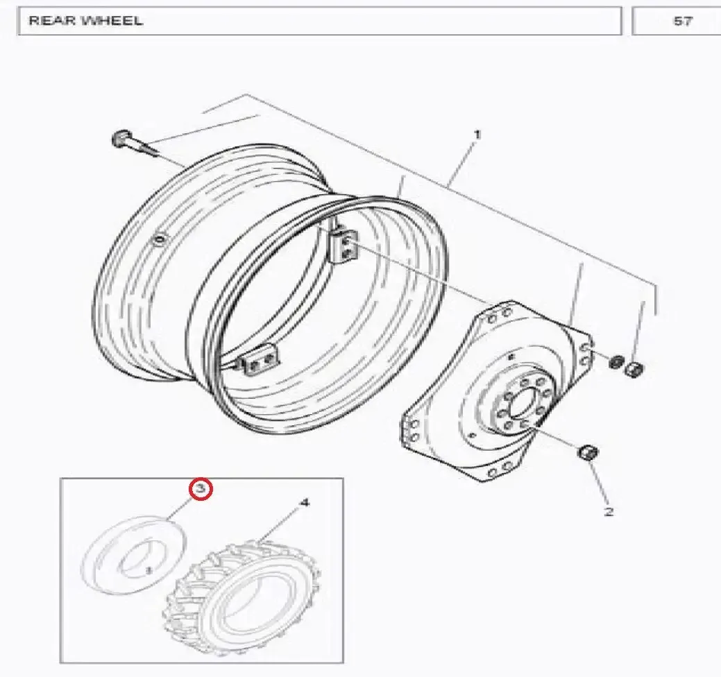 Diagram reference for Millat Massey Ferguson Tractor Spare Part 3 TUBEREAR MF 375 1530031153003 - Massey Ferguson tractor spare part