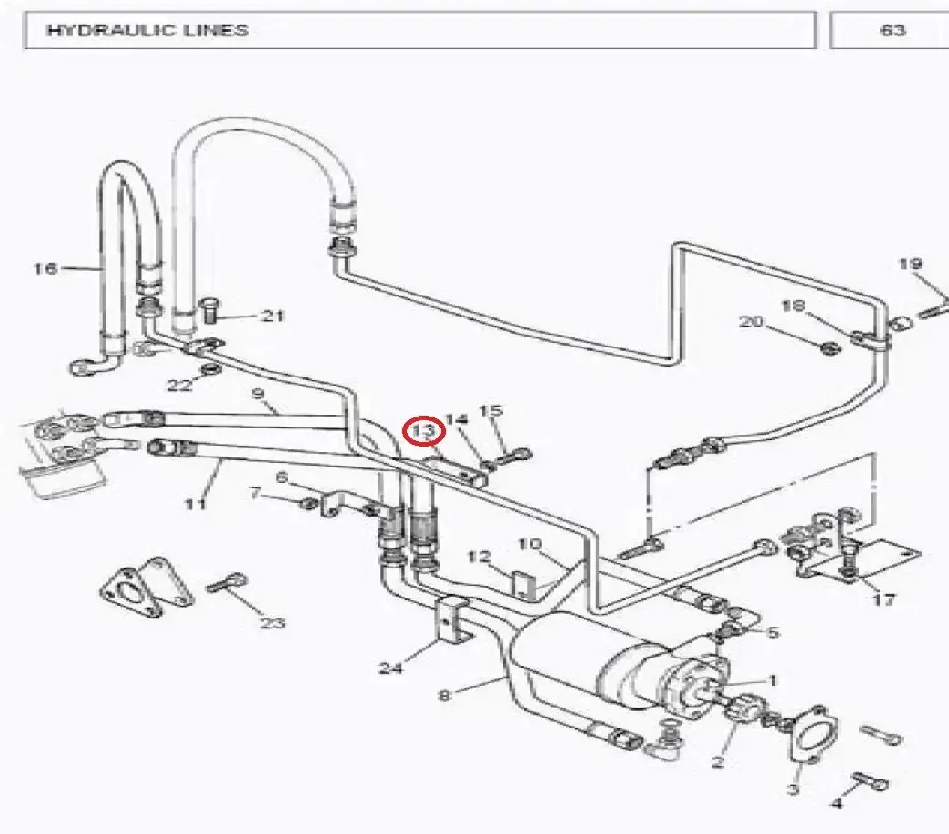 Diagram reference for Millat Massey Ferguson Tractor Spare Part 3 CLAMP 243073 - Massey Ferguson tractor spare part