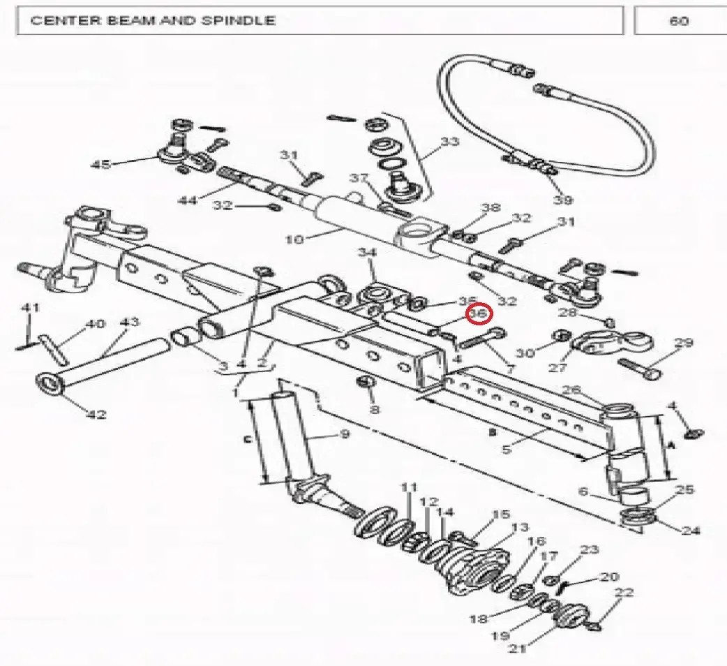 Diagram reference for Millat Massey Ferguson Tractor Spare Part 3 PIN 14320311695038 L - Massey Ferguson tractor spare part