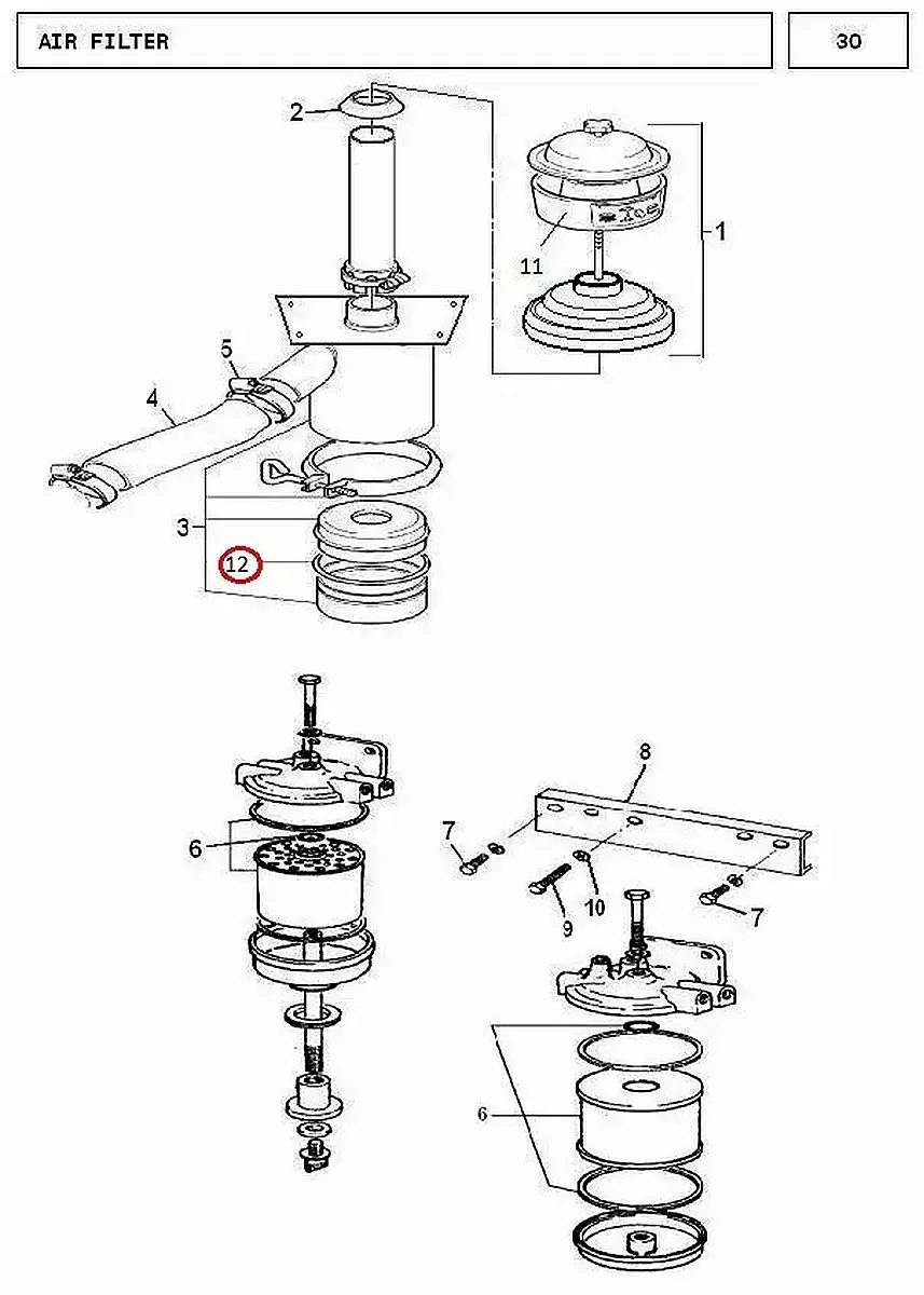 Millat Massey Ferguson Tractor Spare Part 832 RING AIR CLEANER 24011850832 - Massey Ferguson tractor spare part