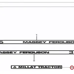Millat Massey Ferguson Tractor Spare Part EMBLEMMILLATCOMMON 33803133803 - Massey Ferguson tractor spare part