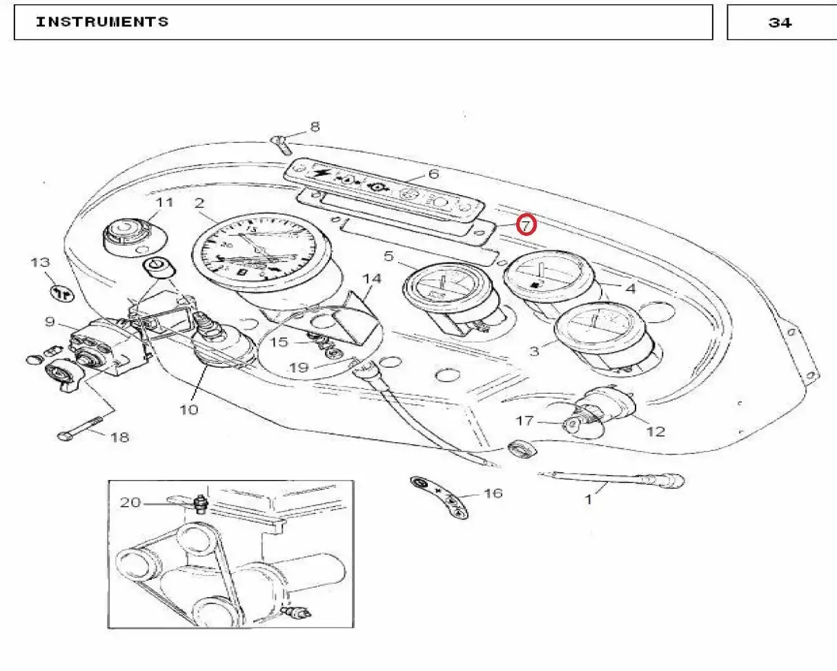 Diagram reference for Millat Massey Ferguson Tractor Spare Part GASKET WARNINGLIGHT 29014129014 - Massey Ferguson tractor spare part