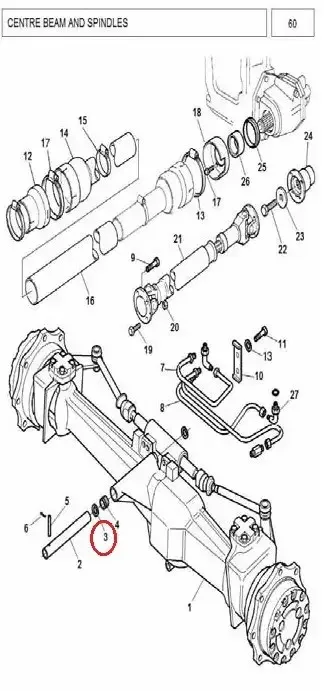 Diagram reference for Millat Massey Ferguson Tractor Spare Part 0 ASSYFRONTAXLEAG 75 AG 851441601144160 - Massey Ferguson tractor spare part