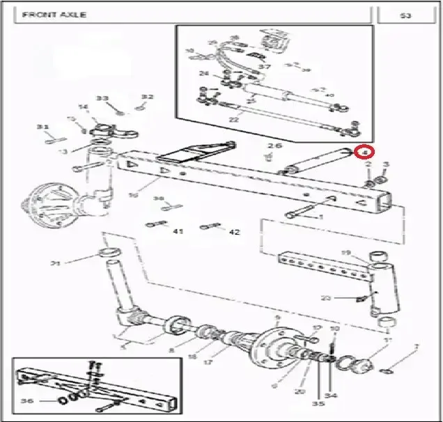 Diagram reference for Millat Massey Ferguson Tractor Spare Part 1 PIN PIVOT 1480211148021 - Massey Ferguson tractor spare part
