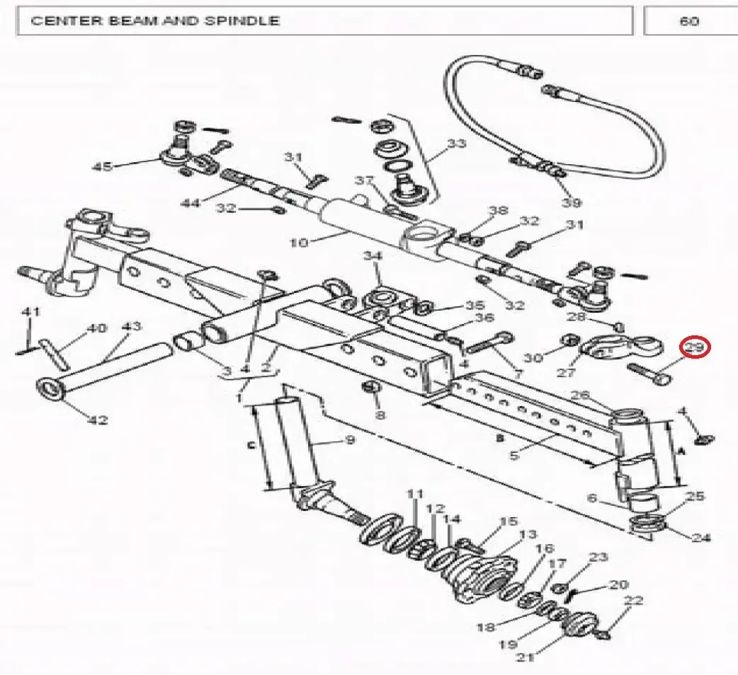 Diagram reference for Millat Massey Ferguson Tractor Spare Part 2 BOLT 1431821143182 - Massey Ferguson tractor spare part