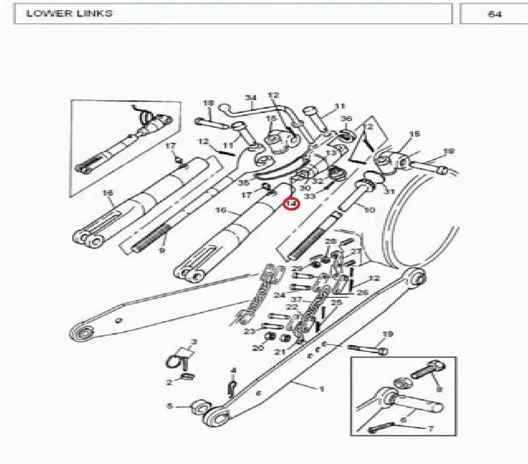 Diagram reference for Millat Massey Ferguson Tractor Spare Part 8 CIRCLIP 2530481253048 - Massey Ferguson tractor spare part