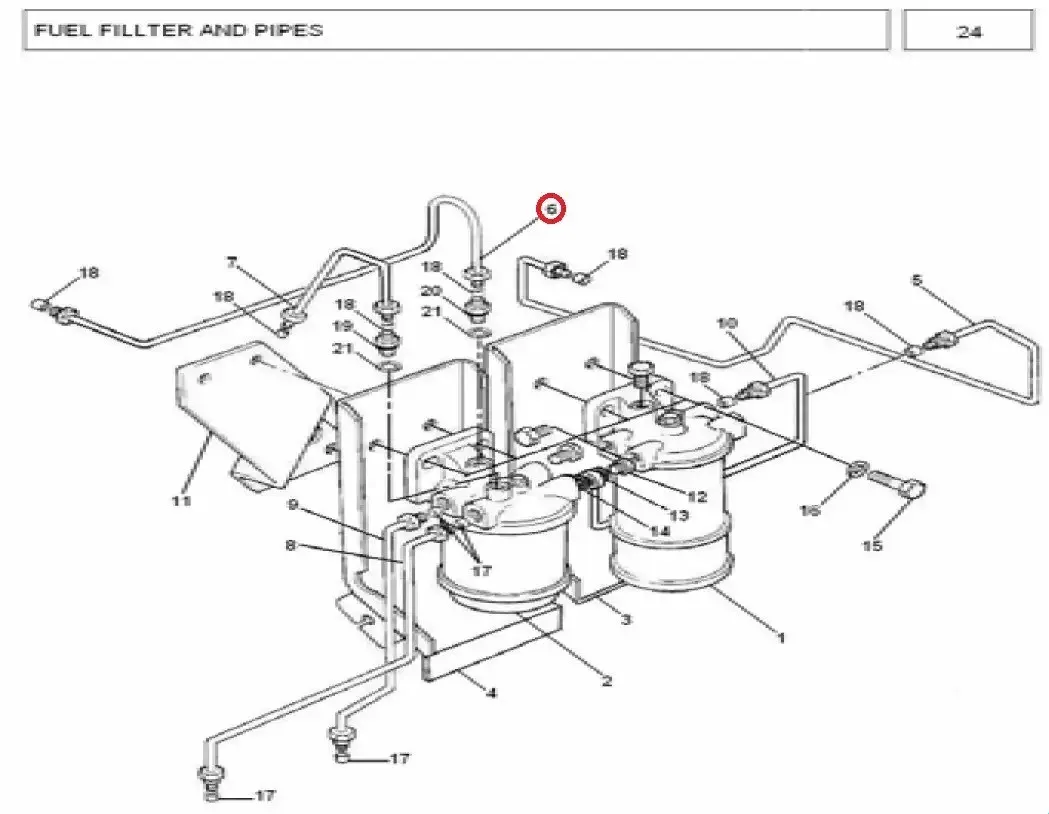 Diagram reference for Millat Massey Ferguson Tractor Spare Part 0 PIPE HETR 19306011695116 - Massey Ferguson tractor spare part