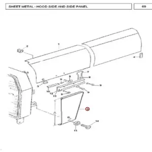 Millat Massey Ferguson Tractor Spare Part SIDEPANELRH MF 240 26023334123316 F - Massey Ferguson tractor spare part